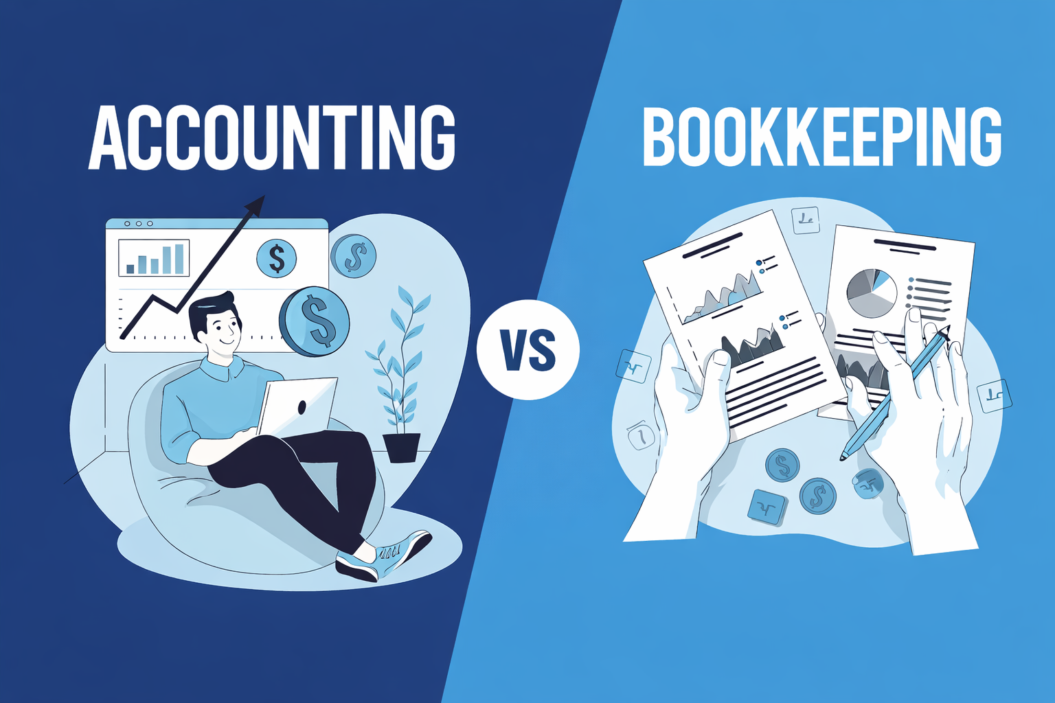 Difference Between Accounting & Bookkeeping – A Simple & Complete Guide
